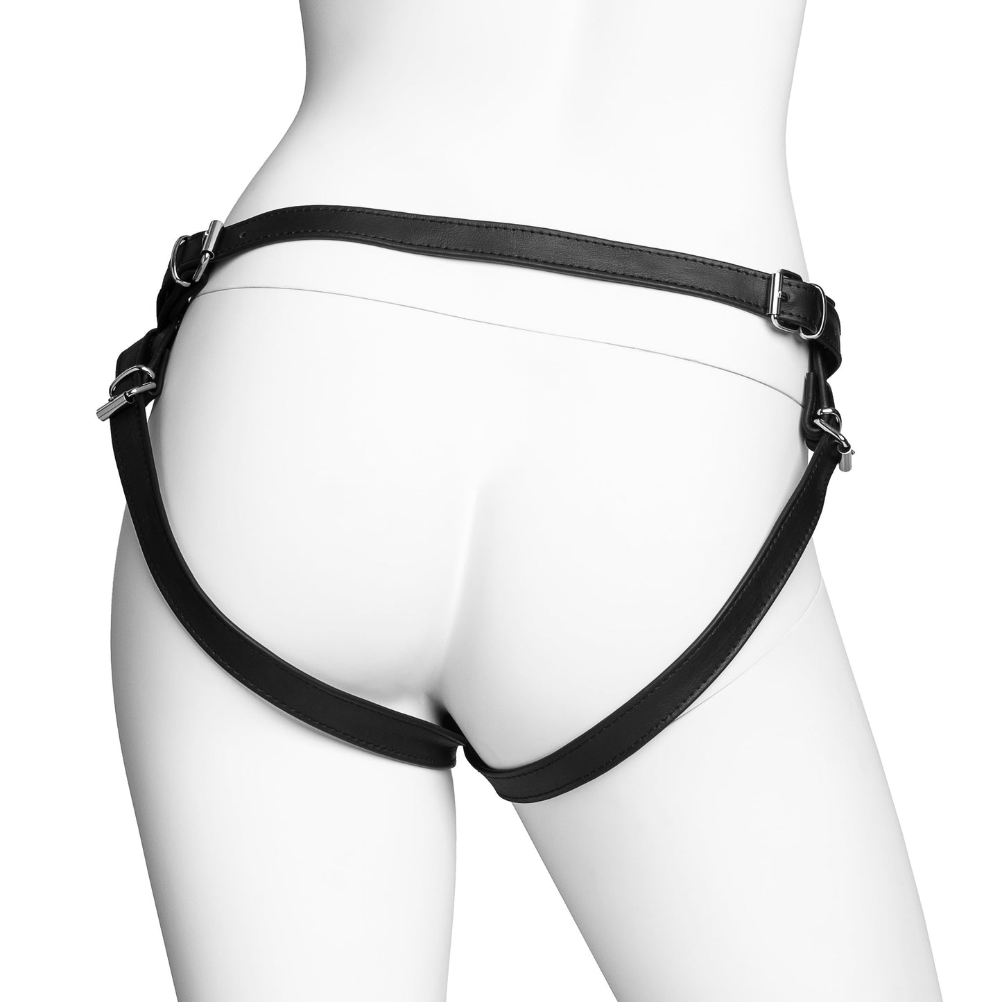 Leather strap-on harness